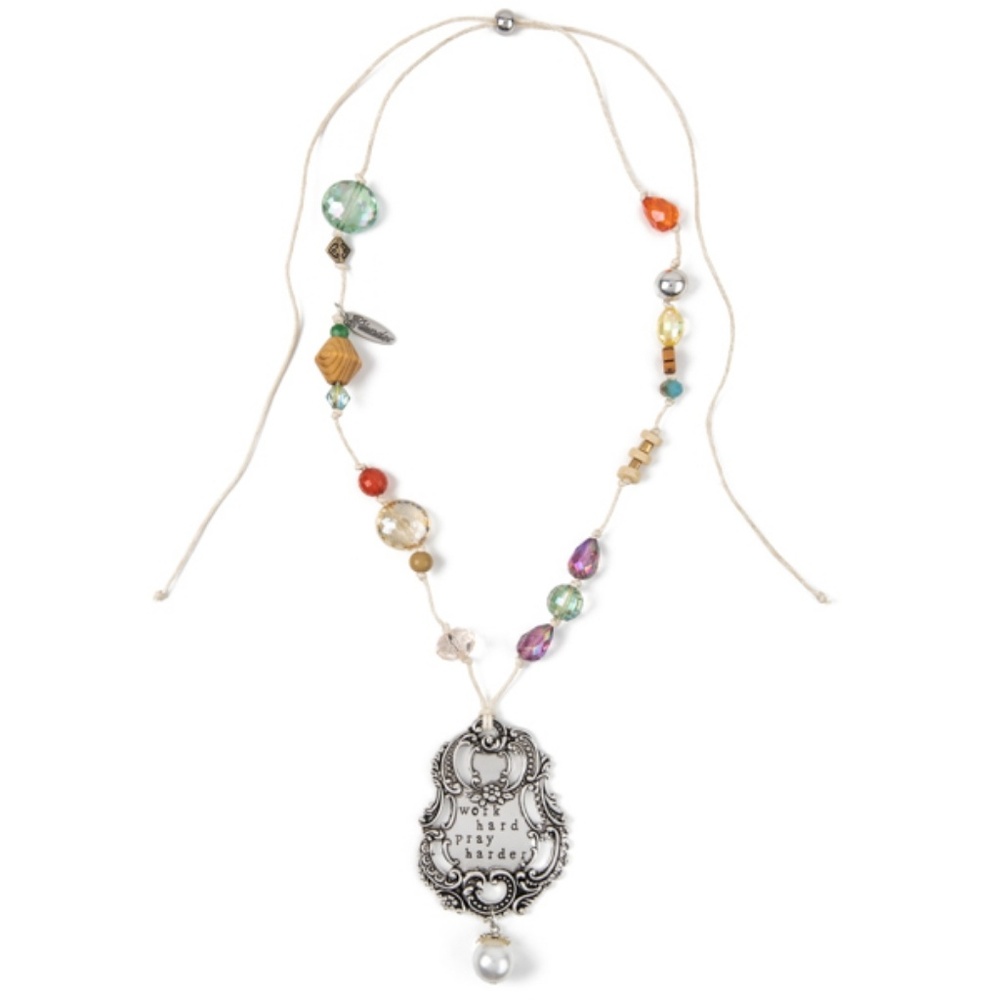 Plunder necklace "work hard pray harder"